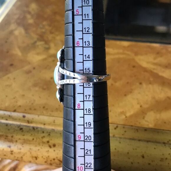 Natural Sleeping Beauty Turquoise Sterling Silver Southwestern Ring Size 7 - Picture 4 of 9